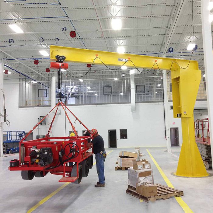 Floor mounted jib crane