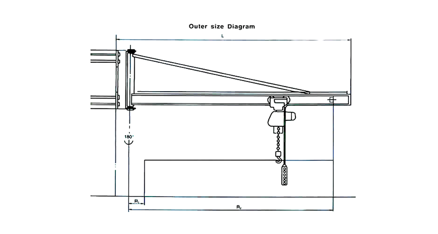 Electric wall mounted jib crane