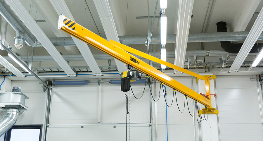 Electric wall mounted jib crane