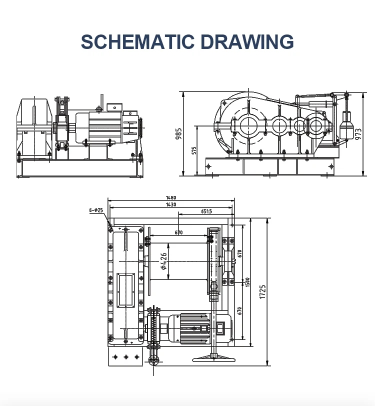 Wide Application Construction Winch Machine